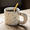 Axyaa Ceramic Breakfast Milk Cup - Splash Ink Design & Thick Handle