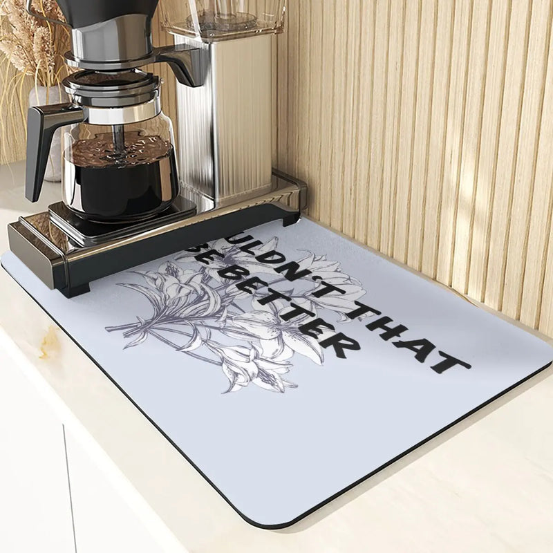 Axyaa Cartoon Pattern Kitchen Drying Mat - Non-Slip Table Coasters & Placemat