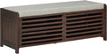 Axyaa Entry Shoe Bench with Cushioned Seat, 2 Drawers & Slatted Shelf