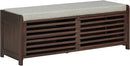Axyaa Entry Shoe Bench with Cushioned Seat, 2 Drawers & Slatted Shelf