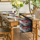Axyaa Red Maple Sun Table Runner - Washable Dining Decor for Wedding and Home