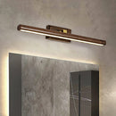 Axyaa Luxury Walnut Wood Bathroom Mirror Light 40CM 8W LED Wall Lamp