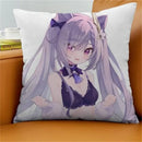 Axyaa Keqing Anime Cushion Cover Pillow Case for Home Sofa Bed Decor