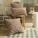 Axyaa Twist Knit Plush Cream Pillow Cover Vintage Knitted Cushion Case