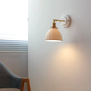 Axyaa Striped Ceramic LED Wall Sconce Nordic Modern Interior Wall Light