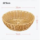 Axyaa Rattan Serving Baskets: Bread Fruit Vegetables Cake Dim Sum Tray Styles