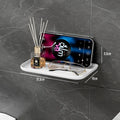 Axyaa Wall Mounted Shelf Foldable Storage Rack, Space Saving WiFi Router Holder