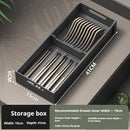 Axyaa Aluminum Cutlery Drawer Organizer Tray for Kitchen Cabinet Storage