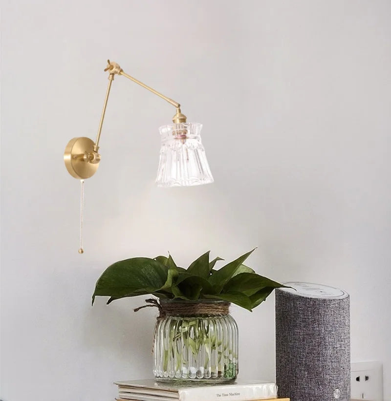 Axyaa Glass LED Wall Lamp for Living Room, Bedroom, Bathroom - Nordic Minimalism