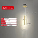 Axyaa Elliptical LED Pendant Light – Modern Gold Black Minimalist Design