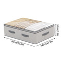 Axyaa Foldable Cotton Linen Wardrobe Organizer Storage Bags - Set of 3