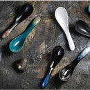 Axya Blue Ceramic Spoon Set for Stylish Dining Experience