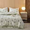 Axyaa Cotton Summer Quilt 4-Piece Set, Single Size, Thin and Washable