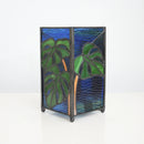 Axyaa Mosaic Glass Bedside Table Lamp, Small Night Light for Bedroom or Desk
