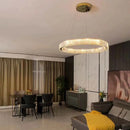 Axyaa Crystal Duplex Staircase Chandelier: Modern LED Luxury Light for Elegant French Hall.