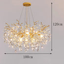 Axyaa Crystal Chandelier Pendant Light for Living Room and Bedroom