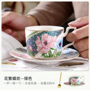 Axyaa Elegant Gold Ceramic Coffee Cup Set | European Luxury Tea Cups