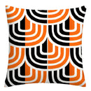 Axyaa Orange Yellow Geometric Pillowcase, Custom Sizes for Living Room Sofa, Home Decor