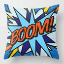 Axyaa Comic Style Boom Bang Dad Pillows Pattern Cushion Cover