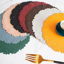 Axyaa Round Pink Placemats Set for Dining and Events
