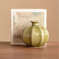 Axyaa Yaozhou Kiln Lantern Vase Green Plant Pot Tea set Home Decor Craft