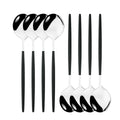 Axyaa Stainless Steel Dinner Spoons Set - Set of 8 Large Melon Spoons