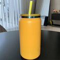 Axyaa Stainless Steel Vacuum Straw Cup - Colored Ice American Coffee Thermos