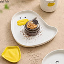 Axyaa Duck Ceramic Tableware Set - Shallow Plate, Soup Bowl, Seasoning Dish, Snack Plate