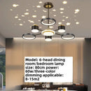 Axyaa Acrylic Chandelier LED Pendant Light for Bedroom, Living Room, Restaurant - Multi-head Ring Shape
