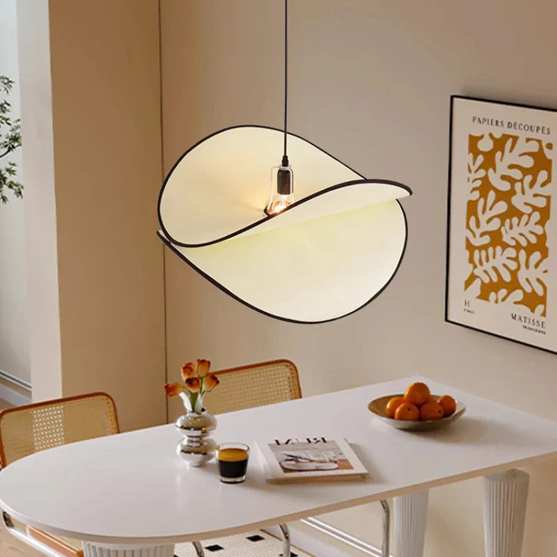 Axyaa Wabi-sabi Fabric Chandeliers: LED Retro Lights for Home Decor