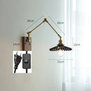 Axyaa Ceramic Wall Lamp Pull Chain Switch Up Down Bedroom Living Room Lighting LED