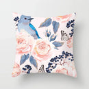 Axyaa Flower Butterfly Pattern Decorative Pillowcase for Home Sofa.