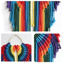 Axyaa Angel Macrame Wall Hanging Shelf - Boho Wood Decor for Bedroom & Living Room