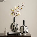 Modern Ink Wash Ceramic Vase for Stylish Home Decor by Axyaa