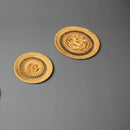 Axyaa Handwoven Rattan Coasters Set - Insulated Cup Mat with Holder