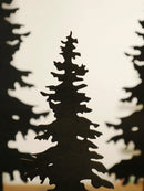 Black Wooden Pine Tree Ornament Silhouette for Bohemian Style Holiday Decor by Axyaa