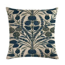Axyaa Pine Flower Linen Pillow Cover - 45x45cm