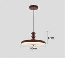 Axyaa Walnut LED Chandelier: Modern Retro Pendant Lamps for Home Decor