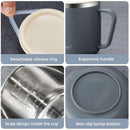 Axyaa Double Layer Insulated Stainless Steel Cup with Handle for Office and Home