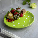 Axyaa Polka Dot Ceramic Dinnerware Set for 4 with Dinner & Side Plates
