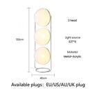 Axyaa Nordic Medieval Art Floor Lamp Acrylic Globe Light Fixture