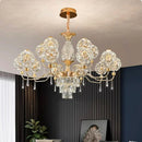 Axyaa Dandelion Crystal Chandelier: Modern Minimalist Luxe Lighting for Living Room, Bedroom, Dining Area