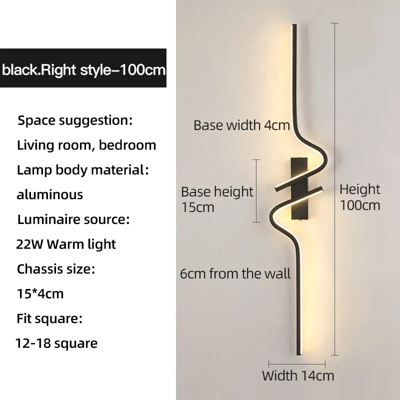 Axyaa Minimalist LED Wall Sconce for Bedroom Living Room TV Background