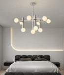 Axyaa Modern Glass Ball Chandelier Pendant Light for Home Indoor Decor