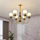 Axyaa Glass Ball Metal Arm Chandelier for Elegant Spaces