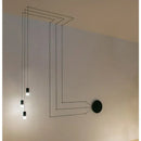 Axya Industrial LED Wall Lamp Long Line Black Vintage for Modern Living Spaces