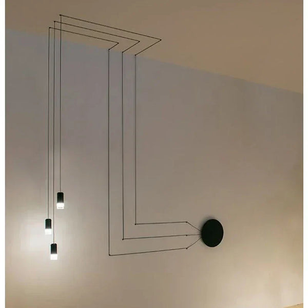 Axya Industrial LED Wall Lamp Long Line Black Vintage for Modern Living Spaces
