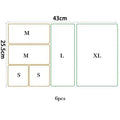 Axyaa Clear Plastic Makeup Drawer Dividers Set - Transparent Cosmetics Organizer