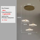Axyaa Modern LED Lotus Leaf Chandelier with Remote for Apartment Staircase