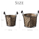 Axya Wrought Iron Egg Cage Basket with Wood Handle